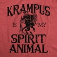 thumbnail image 2 of Mens Krampus Is My Spirit Animal T Shirt Funny Xmas Saint Nicholas Folklore Tee for Guys (Heather Red - KRAMPUS) - S, 2 of 3