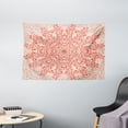 thumbnail image 1 of Red Mandala Tapestry, Rural Meadow Wild Flowers Twigs and Blooms Round Bouquet Corsage Design, Wall Hanging for Bedroom Living Room Dorm Decor, 60W X 40L Inches, Red and Peach, by Ambesonne, 1 of 2