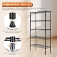 thumbnail image 4 of Atilioo 5-Tier Storage Shelving, Large Adjustable Metal Wire Racks, Heavy - Duty Shelf Rack Organizer for Kitchen, Garage, Living Room, Closet, 13.8" D x 35.4" W x 69.3" H, Black, 4 of 7