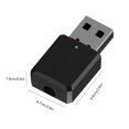 thumbnail image 2 of USB Bluetooth 5.0 Transmisor Receptor 2 en 1 3.5 mm AUX Cable TV PC Auriculares Adaptador de audio, Negro Yuarrent EL1985-01, 2 of 2