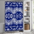 thumbnail image 3 of Abstract Geometric Fabric Shower Curtain Boho Blue Mystery Art Washable Shower Curtains for Bathroom, Waterproof Bath Curtain with Hooks Home Decor 36x72in, 3 of 8