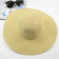 thumbnail image 3 of iHPH7 Straw Beach Hat Sunhats for Women Uv Protection Packable Sun Hat Wide Brim Straw Hat Straw Hats for Women Beach, White 2 One Size, 3 of 3