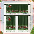 thumbnail image 6 of Christmas Kitchen Window Curtains and Valances Set 36 Inch Green Santa Snowflake Short Tier Curtains, Winter Xmas Small Kitchen Decor, 6 of 7