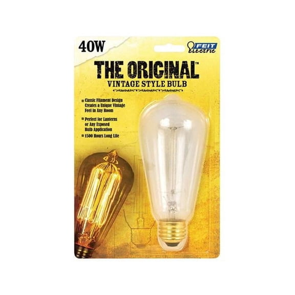 Feit Electric 3460052 Medium Base Carded Bulb 40W- pack of 6
