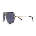 thumbnail image 4 of Mobster Flat Top Rimless Luxury Sport Fashion Racer Sunglasses Gold Black, 4 of 4