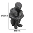 thumbnail image 5 of Benjara Roy Abstract Contemplative Man Figurine- Black Resin Art- 27 Inch, 5 of 6