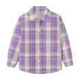 thumbnail image 7 of OKSALE Youth Boys Long Sleeve Shirt Buffalo Plaid Western Shirts Cute Button Up Tops for Toddler Little Boy School Uniform Shirt Casual Collared Dress Shirts Boys Clothes Size 10-12, 7 of 7