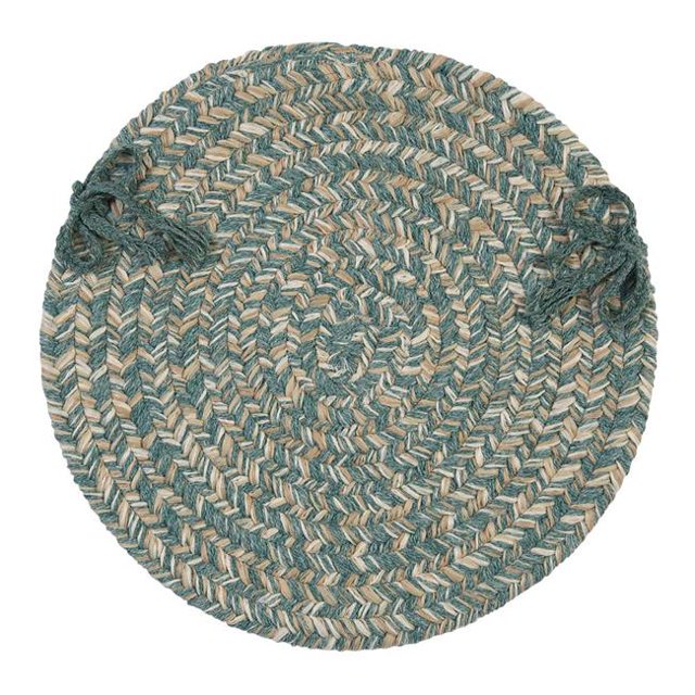 Colonial Mills TE49R108X108 Tapis Rond Tressé Tremont de 9 Pi&44; Turquoise