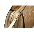thumbnail image 6 of Rosette 3d Crystal Vegan Leather Metallic Handbag, 6 of 7