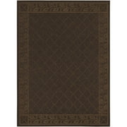 Garden Party Carriage House Indoor/Outdoor Rug, Espresso, 5'6" x 7'6"
