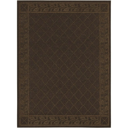 Garden Party Carriage House Indoor/Outdoor Rug, Espresso, 5'6" x 7'6"