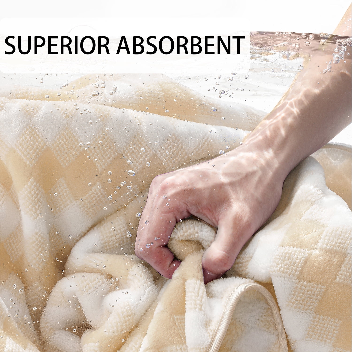 Beartech 8 Piece Microfiber Bath Towel Set 2 Oversized Bath Sheet,2 Hand Towels and 4 Washcloths| Ultra Soft & Less lint,Highly Absorbent Quick Dry Shower Towel For Bath Hotel-Apricot Yellow