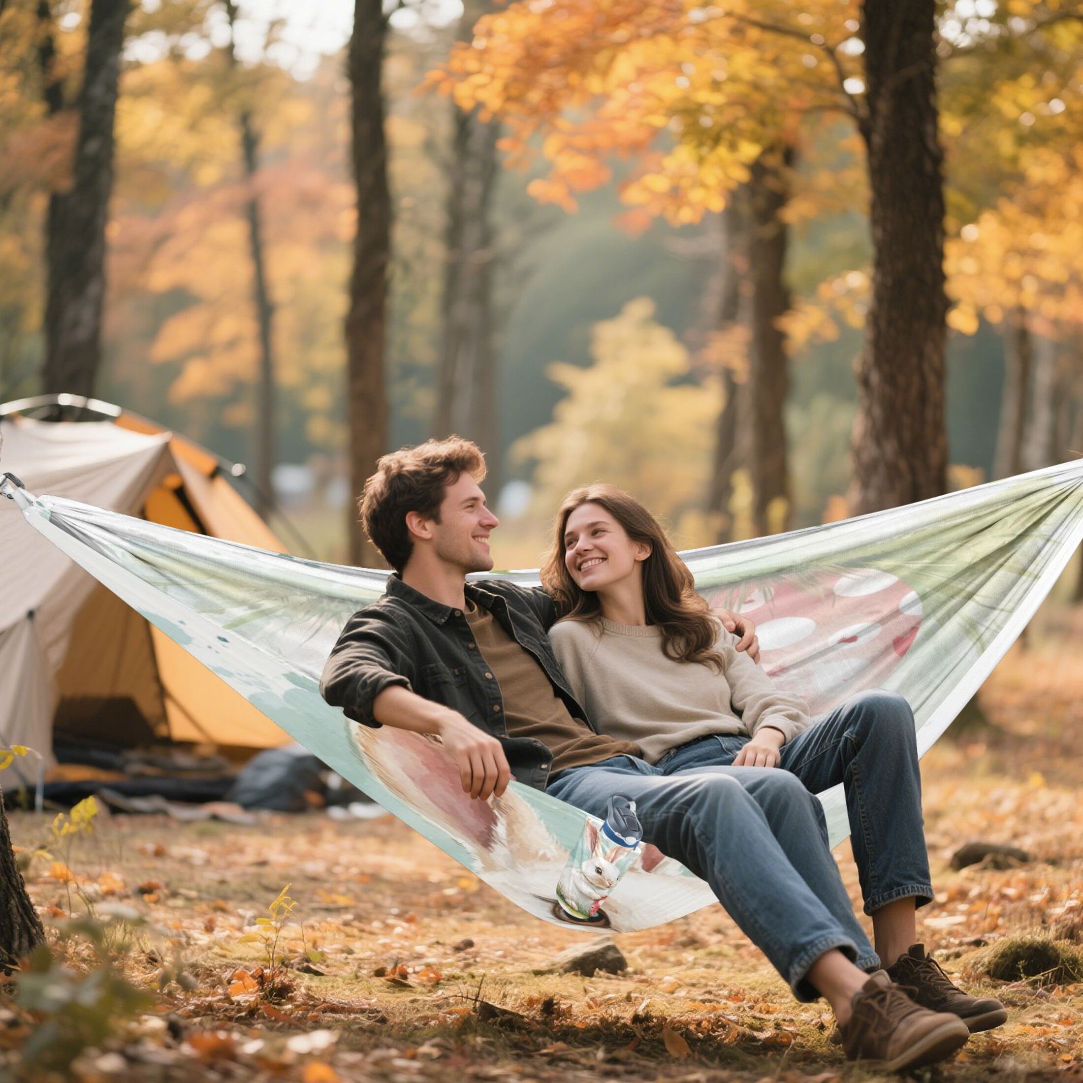 Hammock Camping Hammock Nylon Portable Hammock Travel Camping Hammock Easter White Rabbit