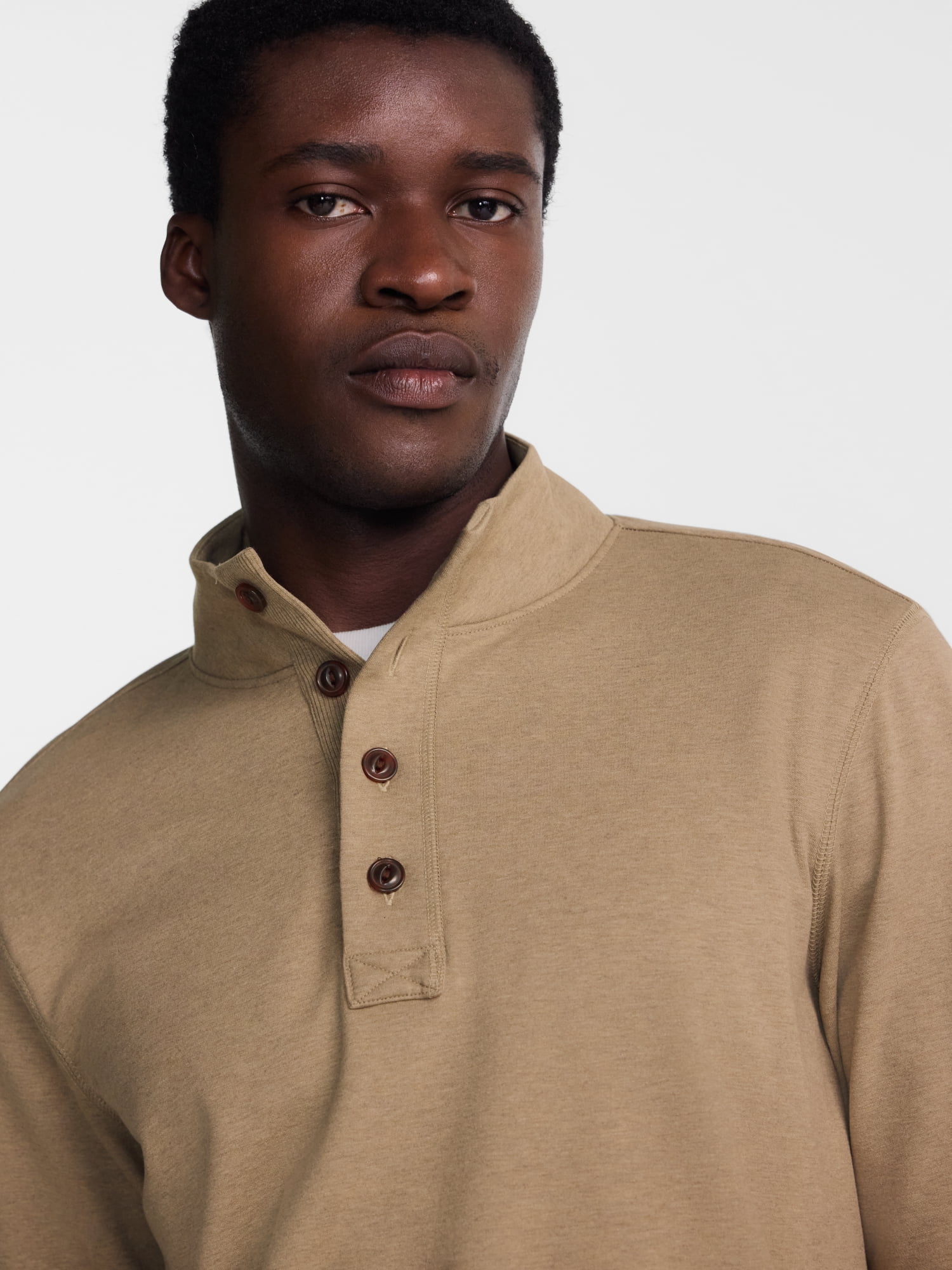 George Men's Knit Pullover Sweatshirt with Long Sleeves, Sizes S-5XB
