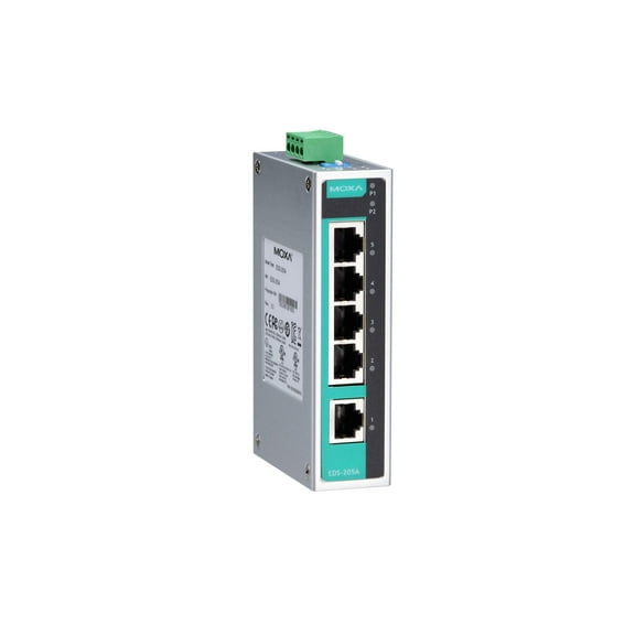 EDS-205A  Ethernet Switch, Unmanaged, 5 Port, IP30 Aluminum housing, EDS-205A Series