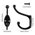 thumbnail image 3 of Qweryboo 10 Pack Heavy Duty Dual Prong Coat Hooks, Wall Mounted Coat Hooks with 20 Screws, Metal Retro Utility Hooks Wall Hooks for Hanging Coat, Scarf, Bag, Towel, Key, Cap, Cup, Hat, 3 of 6