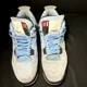 thumbnail image 3 of Ni - ke Size 12 - Ni - ke Air Jordan 4 Retro University Blue Men's Shoes - CT8527 400, 3 of 5