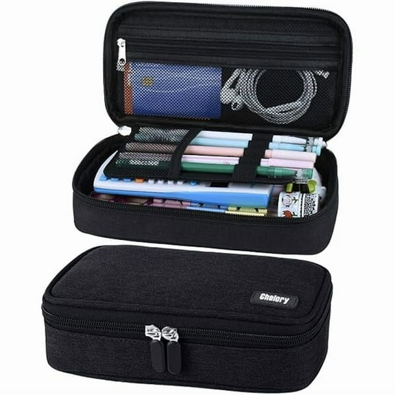 Big Capacity Pencil Case Large Pencil Bag Pouch Pen Case Pencil Marker Holder Stationery Storage Makeup Bag for Office Supplies Adults