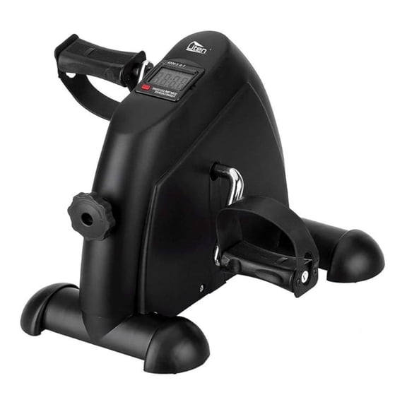 Mini Exercise Bike, Under Desk Pedal Exerciser Arm and Leg Exercise Cycle Bike with LCD Screen Displays (Black)