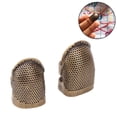 thumbnail image 2 of 3pices of Sewing Thimble Finger Protector, Adjustable Finger Metal Shield Protector Pin Needles Sewing Quilting Craft Accessories DIY Sewing Tools, 2 of 9