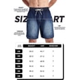 thumbnail image 6 of GINGTTO Men's Baggy Loose Fit Elastic Waist 7" Denim Shorts, 6 of 8