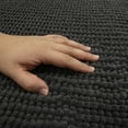 thumbnail image 4 of Mohawk Home Homespun Plush Fade/Stain Resistant Non-Slip Machine Washable Bath Rug, Charcoal, 2' x 5', 4 of 6