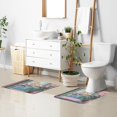 thumbnail image 6 of Yayeee Bath Rugs for Bathroom Floor Set of 2 Non Slip Fluffy Soft Absorbent Mat, Green Window Sea, 6 of 7