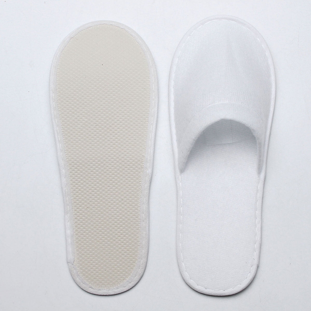 white spa slippers