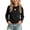 Black, variant on Girls Wavy Ruffle Trim Crewneck Long Sleeve top Strawberry Embroidery Soft Casual Layering T-Shirt for Kids Spring Autumn(Black,2-3 Years)