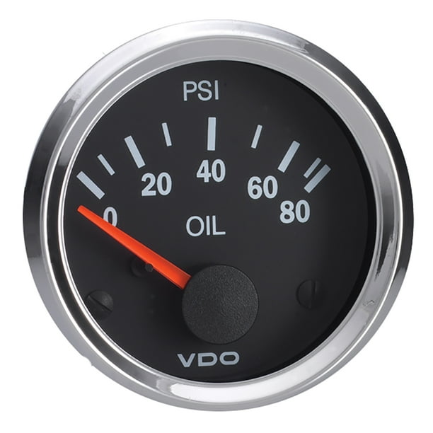 VDO VISION 52MM (21/16") OIL PRESSURE GAUGE 80 PSI