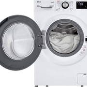 LG WM1455HWA 2.4 Cu. Ft. HE Stackable Front Load Washer with Steam Wash - White