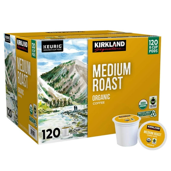 Kirkland Signature Coffee Organic Summit Medium Roast K-Cup Pod 120 Count