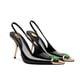 thumbnail image 3 of Sandalias de tacón USRUNOE Slingback con diamantes de imitación para mujer, color negro, 3 of 5