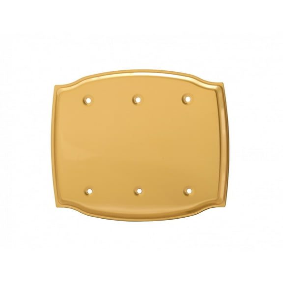 Switchplate Bright Solid Brass Triple Blank | Renovator's Supply