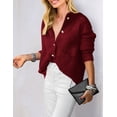 thumbnail image 4 of Suéter PRETTYGARDEN Cardigan de Punto para Mujer en Vino Rojo Talle S, 4 of 8