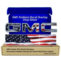 GMC Acadia American Flag Grille Gate GMC Emblem Overlay Decals Kit 2020-2026 Set of 2