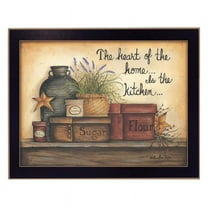 Heart of the Home By Mary June Printed Wall Art Wood Multi-Color