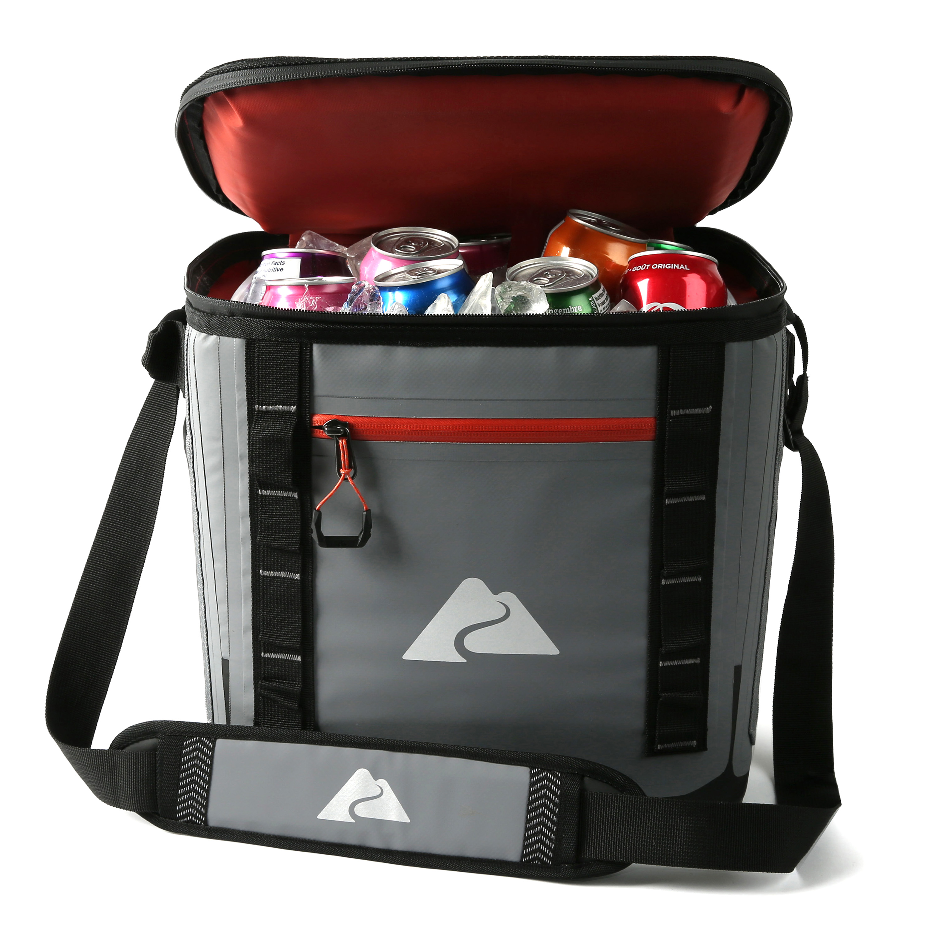 Ozark Trail 24 Can Welded Hard Liner Soft Sided Cooler, Gray