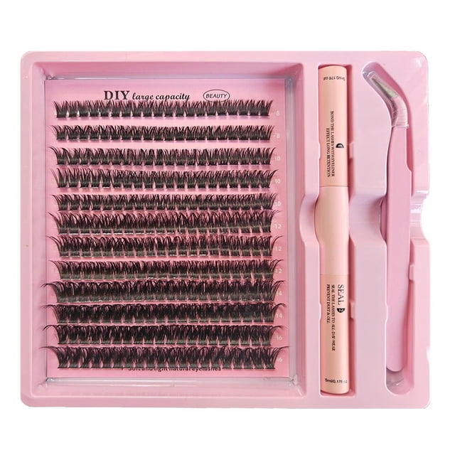 Dual Tip Eyelash Adhesive For Self Application Segmented Lashes Quick Drying Long Lasting False