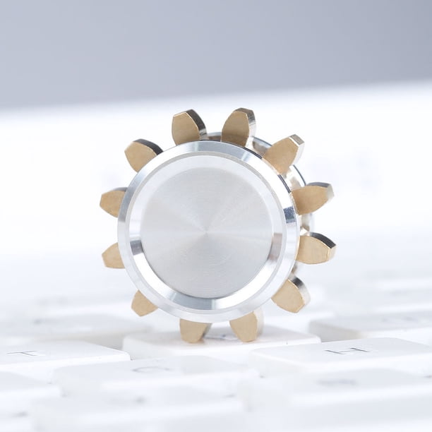 Giroscopio de punta de dedo Mini giroscopio de un diente Engranaje de latón Juguete de descompresión creativo Spinner de mano