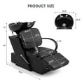 thumbnail image 7 of Artist Hand Black Shampoo Bowl and Chair Backwash Sink Salon Spa Beauty Tattoo with Adjustable Ceramic Bowl, Footrest, 7 of 7