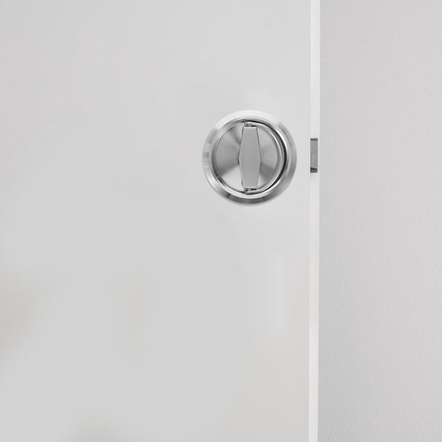 BRIGHTFUFU Stainless Steel Privacy Door Knob with Lock for Home Use Easy Install Silver Set
