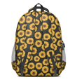 thumbnail image 3 of Black Sunflower Backpack for School,Cute School Bag,Schoolbag with Adjustable Shoulder Straps & Padded Back,16.9 Inch, 3 of 5