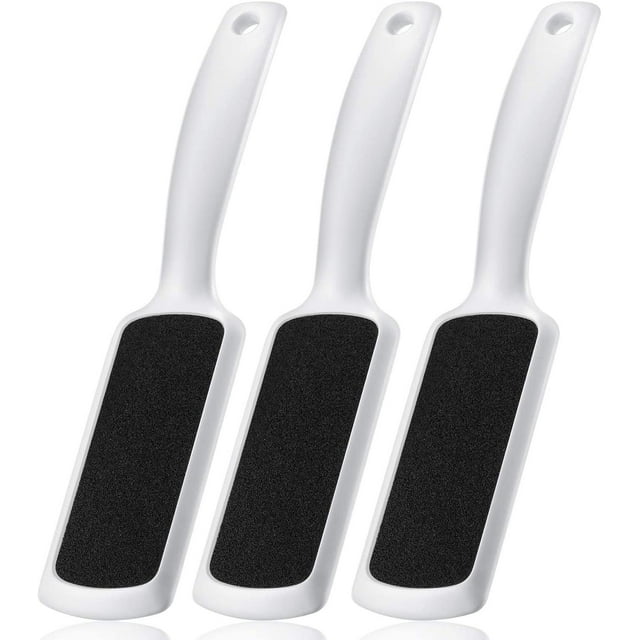 Foot Files for Hard Skin,3 Packs Double-Sided Foot Rasp File and Callus Hard Skin Remover for Wet and Dry Cracked Feet(White)