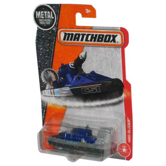 Matchbox H2O Glider (2016) Mattel Blue Metal Toy Boat #68/125