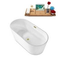 thumbnail image 3 of 62" Streamline N-2180-62FSWH-FM Freestanding Tub and Tray With Internal Drain, 3 of 8
