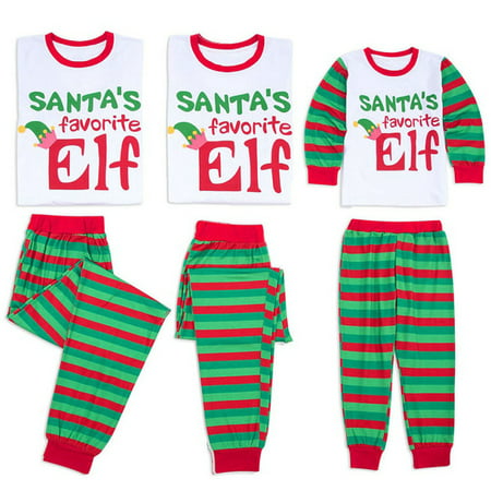 Sunisery Family Matching Outfits Christmas Pajamas Set Santa Elf Xmas PJS Sleepwear Nightwear Men Wo | Walmart (US)