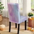 thumbnail image 6 of TSOVTHRID Purple Marble Texture Print 5 Pcs Table Cloth with Dining Chair Slipcovers Set Rectangle Tablecloth Stretchable Chair Protector Cover Home Kitchen Dining Room Decoration, 6 of 7
