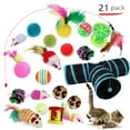thumbnail image 1 of Juego de juguetes para gatos de 20 piezas, divertido palo para gatos, campana de ratón de sisal, suministros para gatos, juego de juguetes para gatos de DualPet, 1 of 5