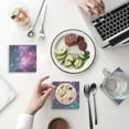 thumbnail image 1 of POGLIP Starry Sky Cosmic Galaxy Set of 4 Coaster for Drinks, Absorbent Ceramic Stone Coasters Cup Mat with Cork Base for Home Kitchen Room Coffee Table Bar Decor, 1 of 4